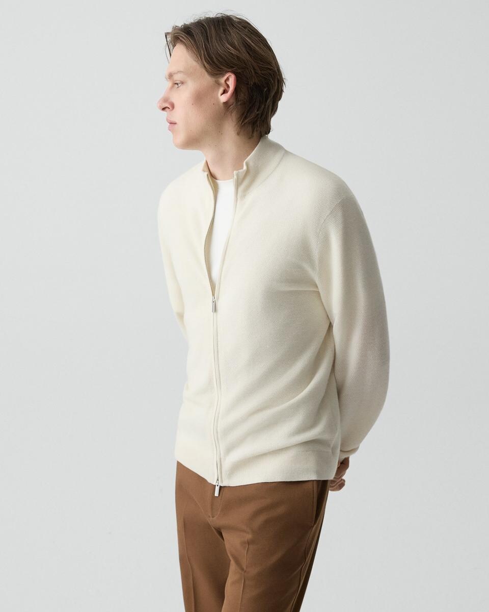 Full-Zip Cardigan in Cashmere