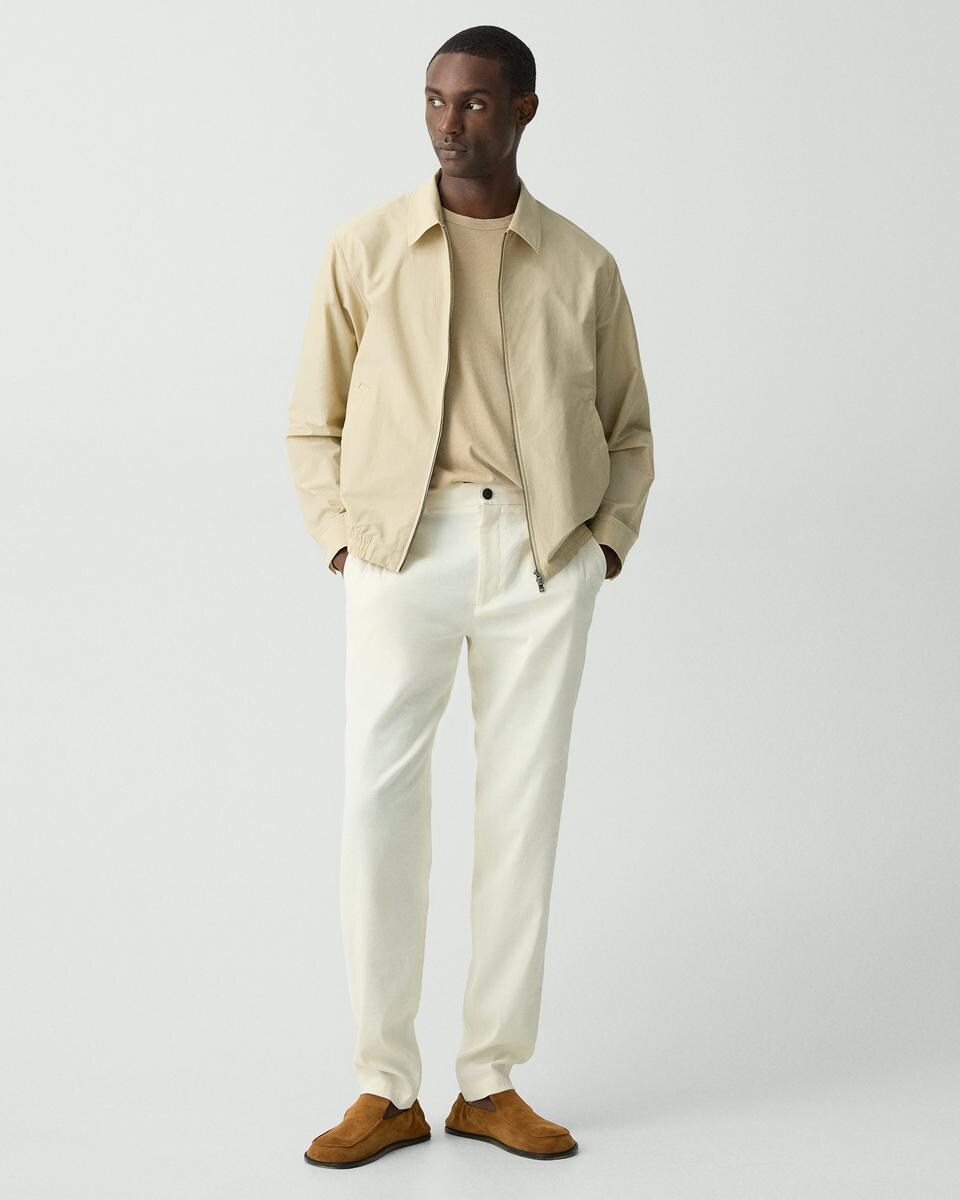 Blouson Zip Jacket in Cotton-Blend