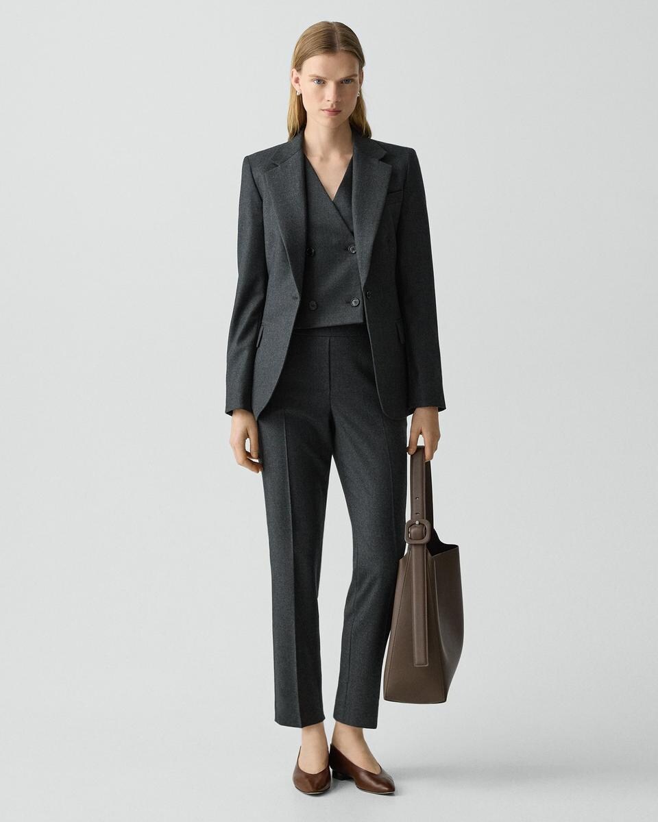 Lynnia Blazer in Sleek Flannel