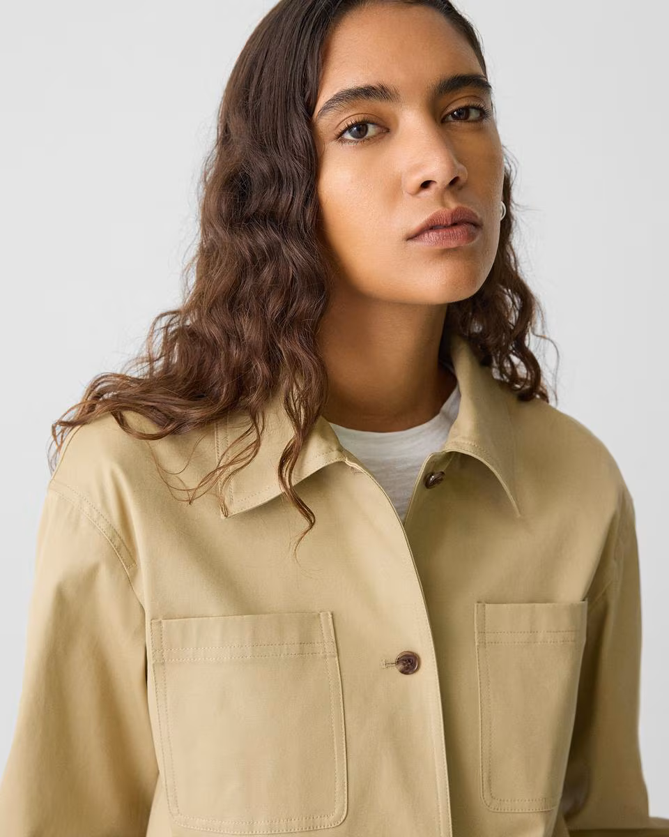 Hooded Jacket in Cotton Chino