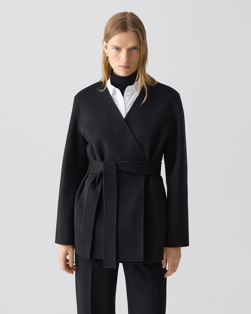 Cardigan Jacket in Double-Face Wool-Cashmere