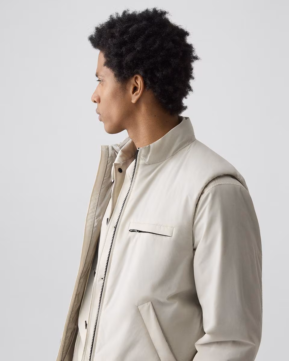 Zip-Up Vest in Motion Nylon