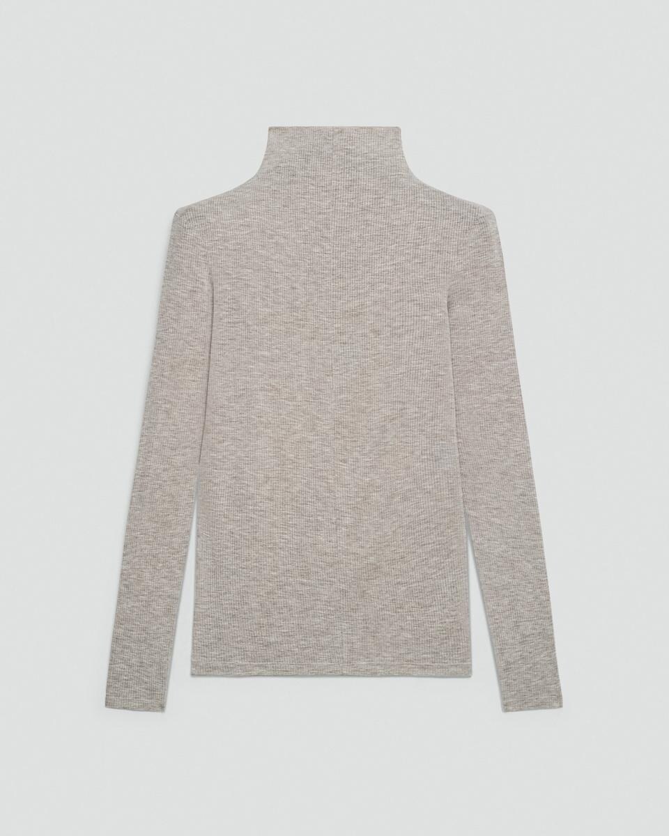 Mock Neck Top in Lounge Rib