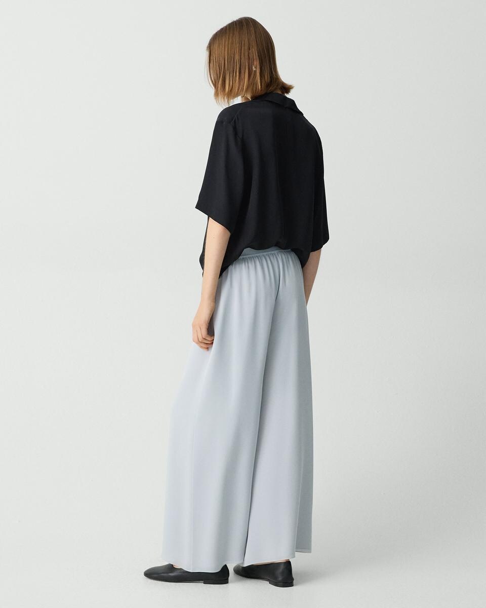 Wide-Leg Pant in Silk Georgette