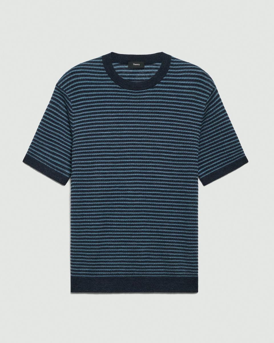 Striped Tee in Pacific Linen