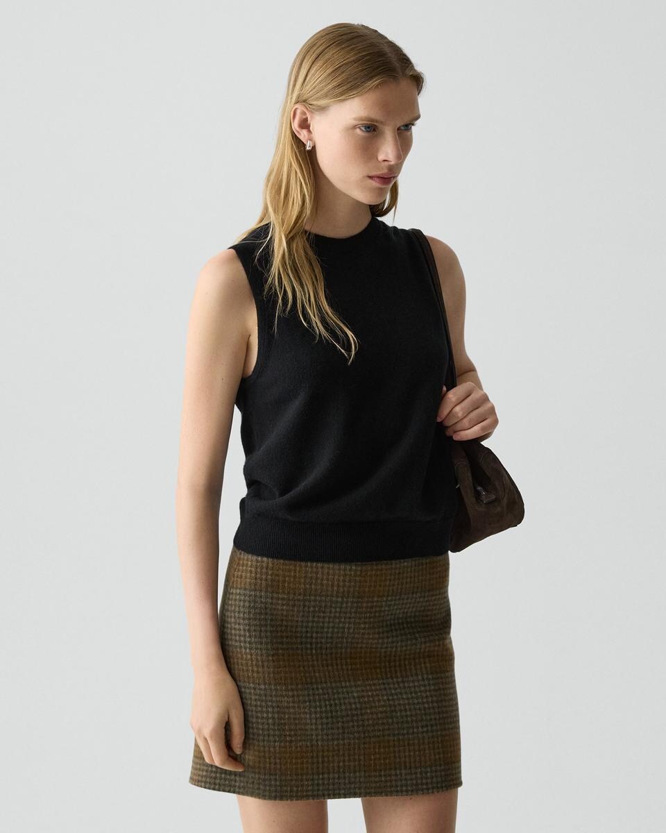 Crewneck Shell Top in Cashmere