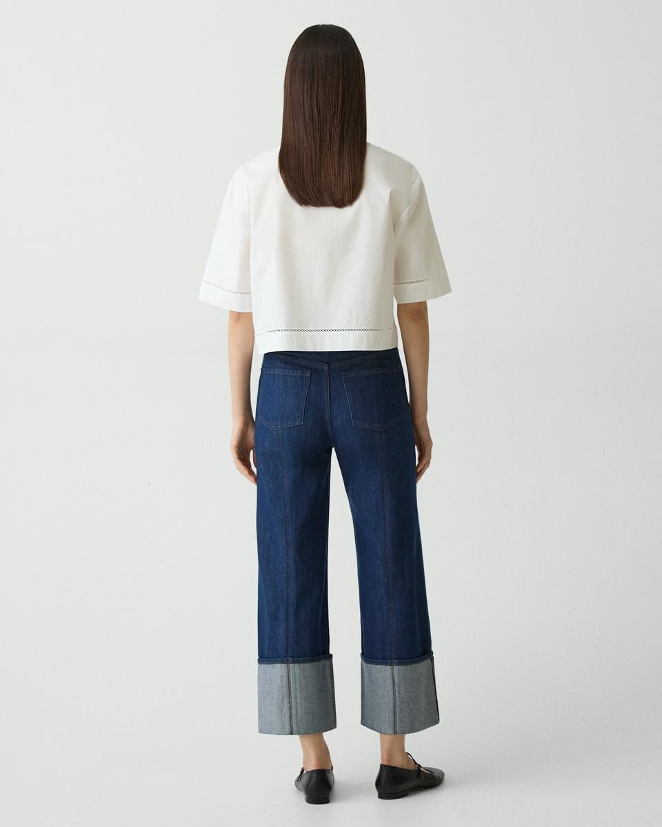 Cuffed Pant in Relaxed Denim