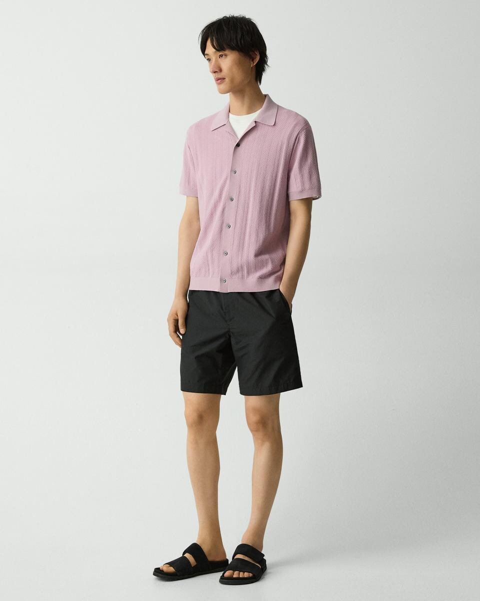 Camp Collar Shirt in Cotton Light Twist