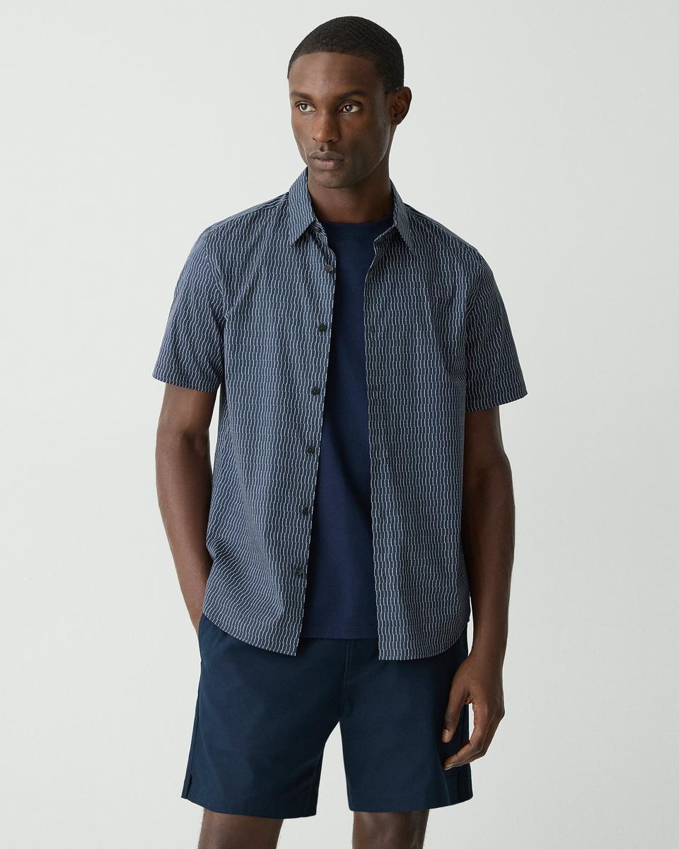 Irving Short-Sleeve Shirt in Stretch Cotton