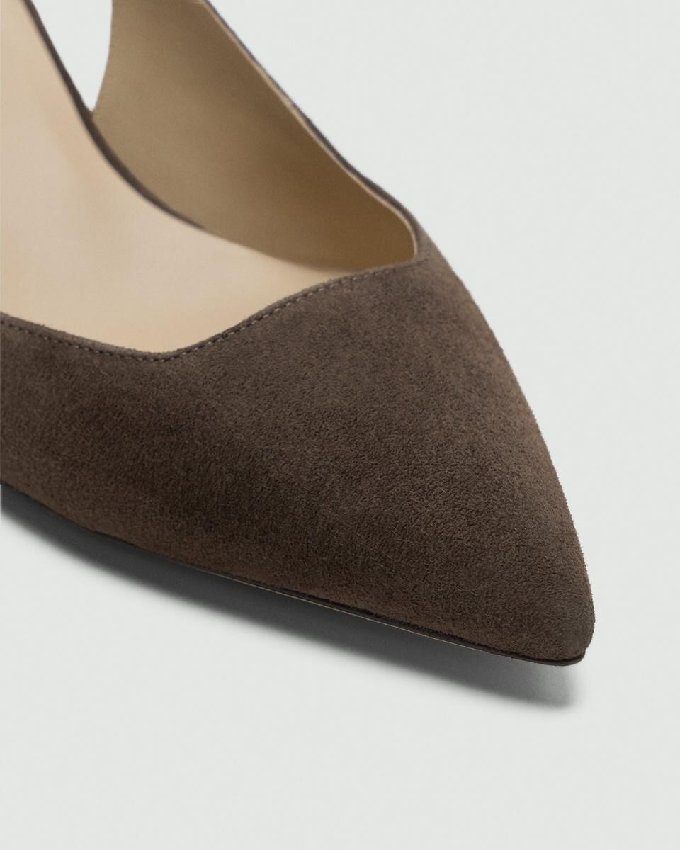 Block Heel Slingback in Suede