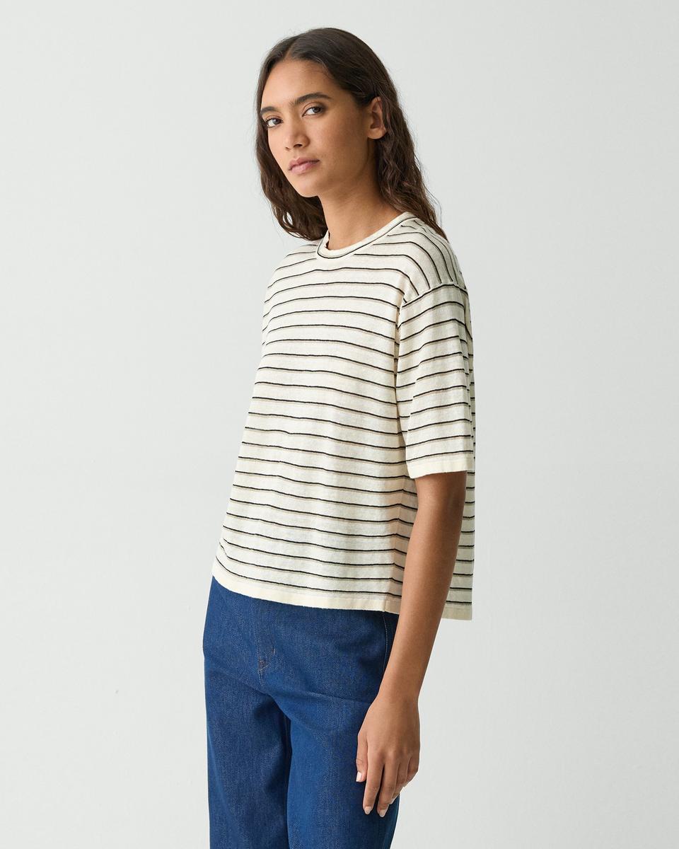 Boyfriend Tee in Linen-Blend