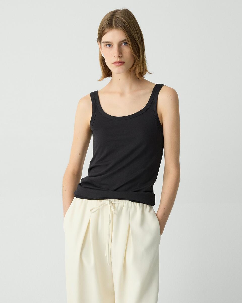 Scoop-Neck Tank Top in Cotton