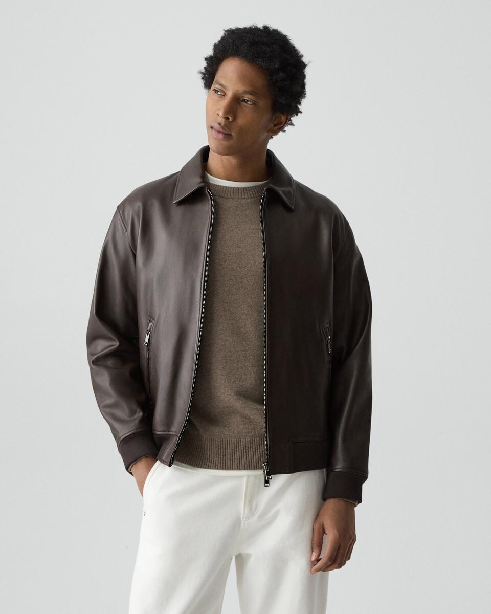 Wyatt Zip Jacket in Leather