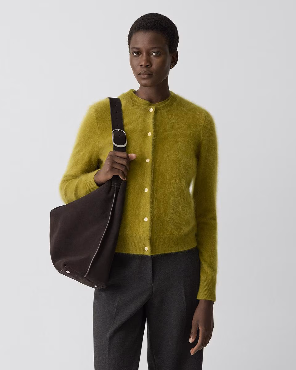 Brushed Cardigan in Airy Cashmere