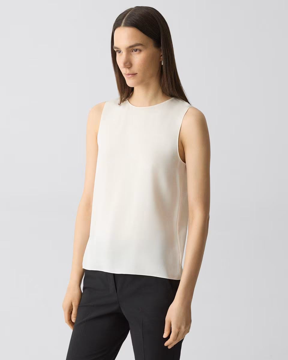 Shell Top in Silk Georgette