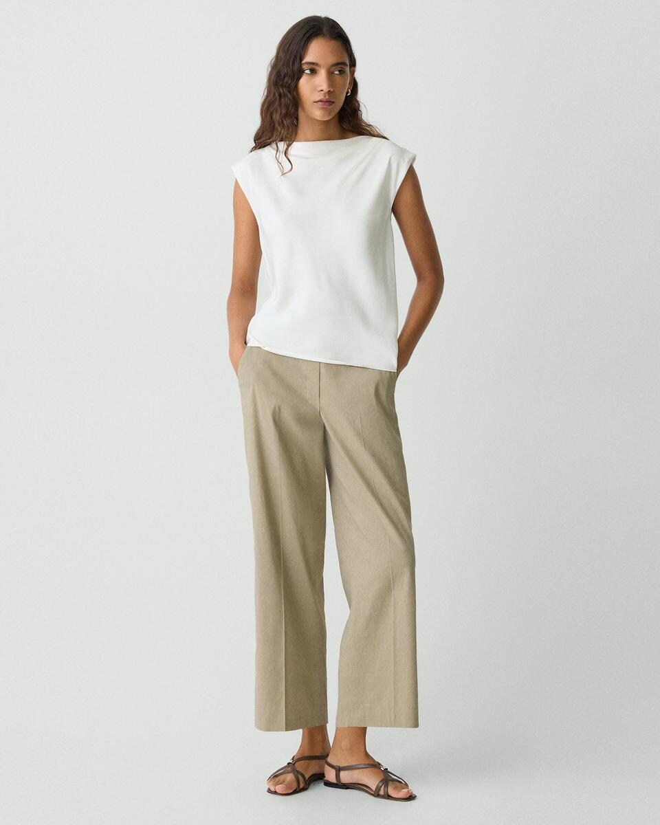 Cowl Neck Top in Silk Georgette