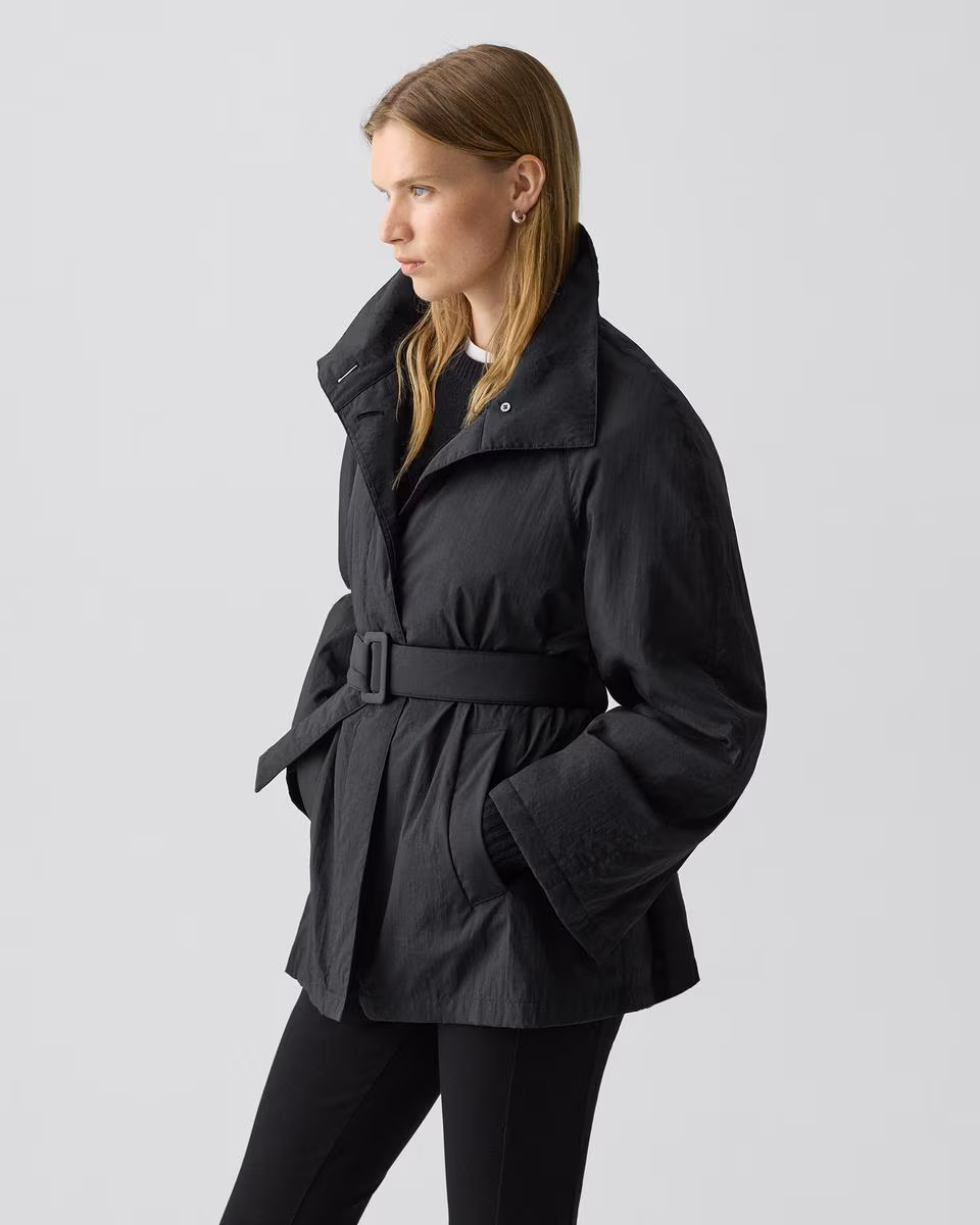 Cropped Parka in Nylon