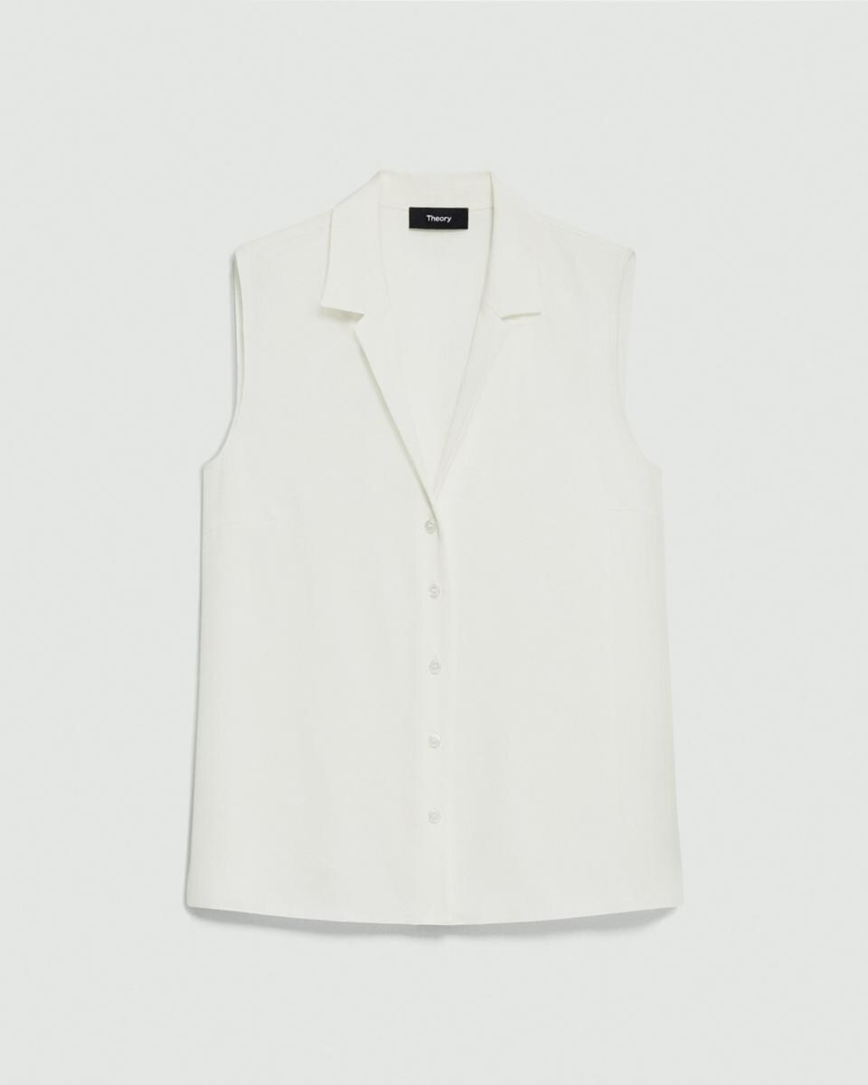 Camp Collar Blouse in Silk Georgette