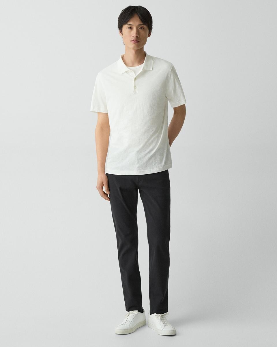 Bron Polo Shirt in Cosmos Slub Cotton