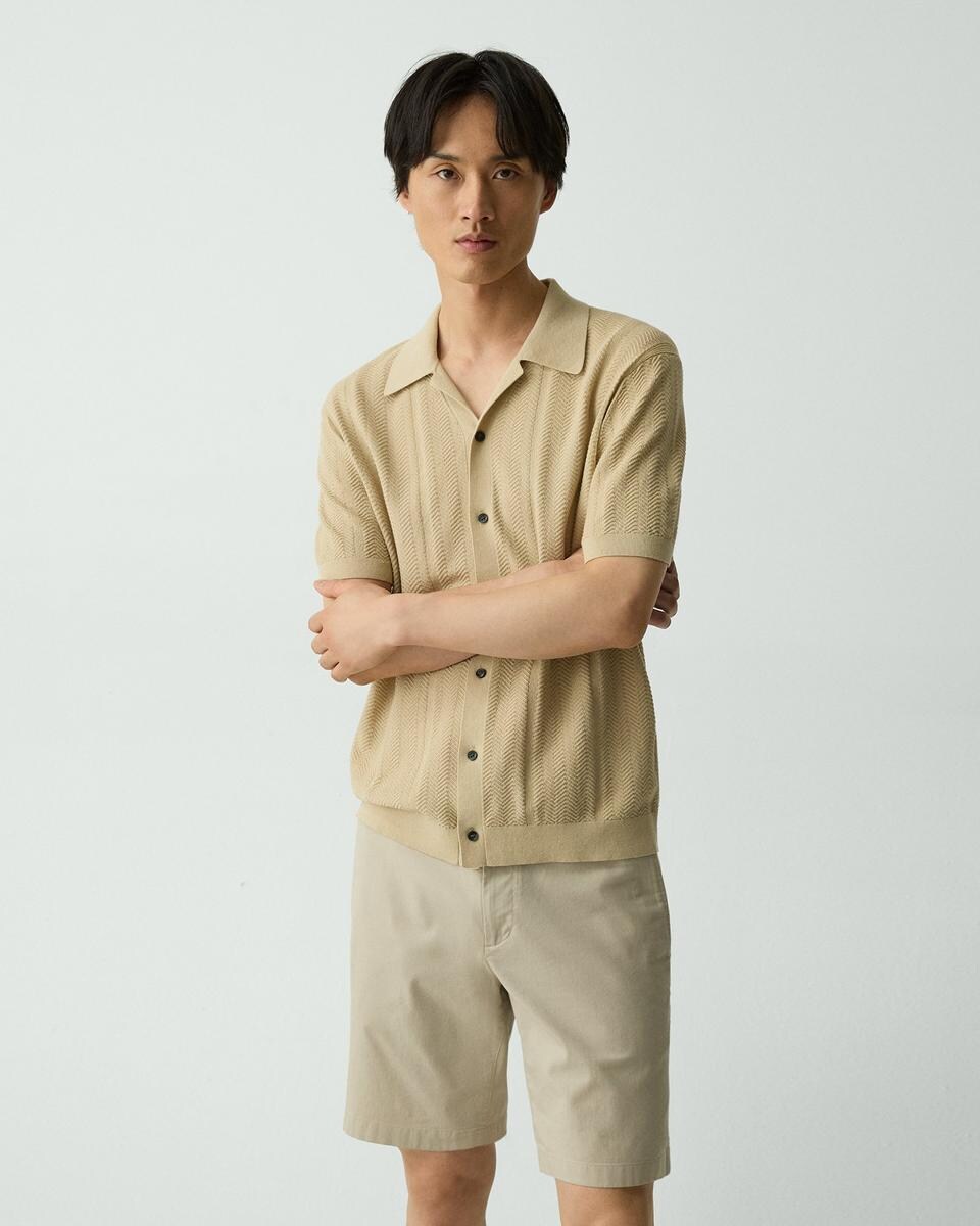 Camp Collar Shirt in Cotton Light Twist