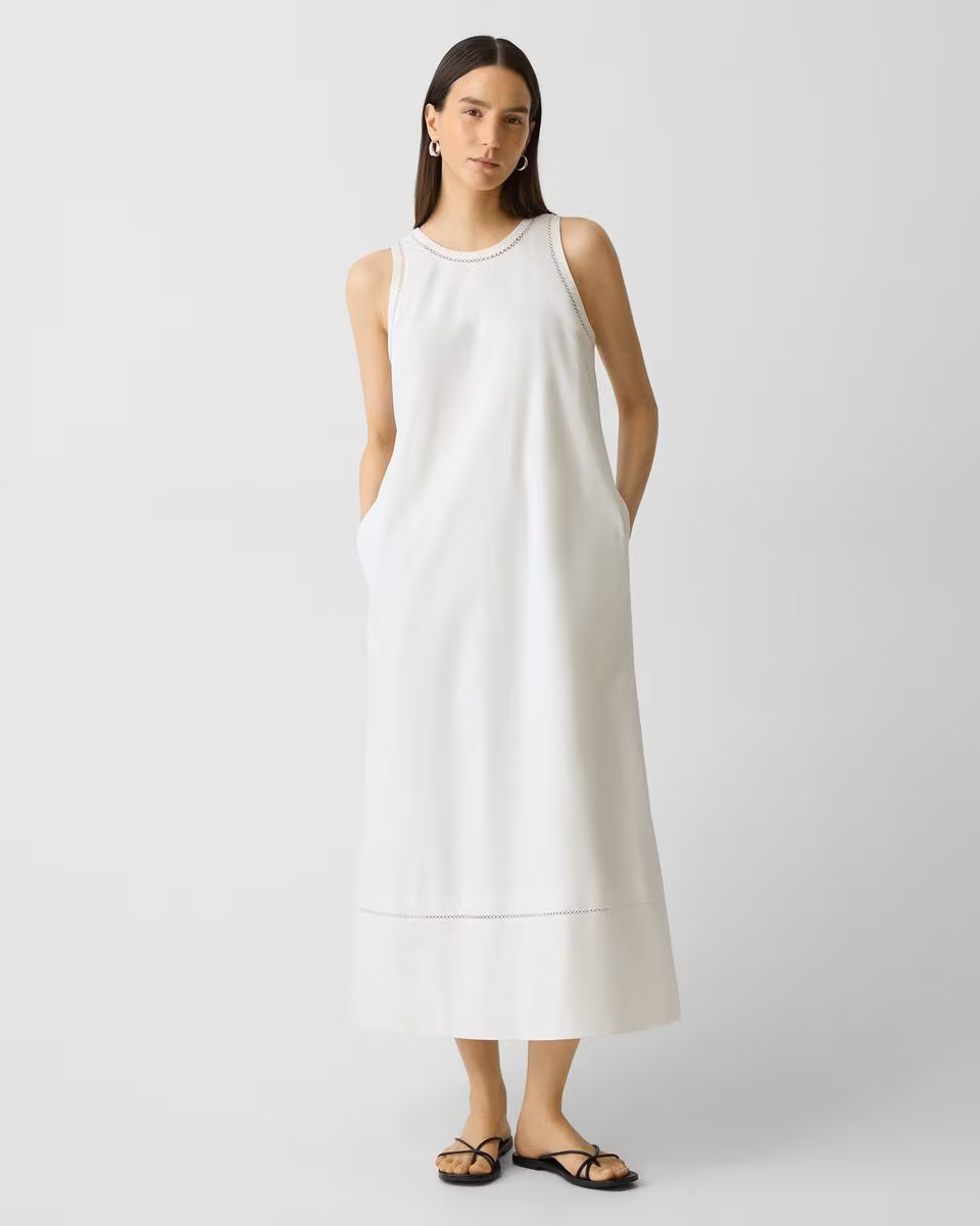 Maxi Tank Dress in City Poplin