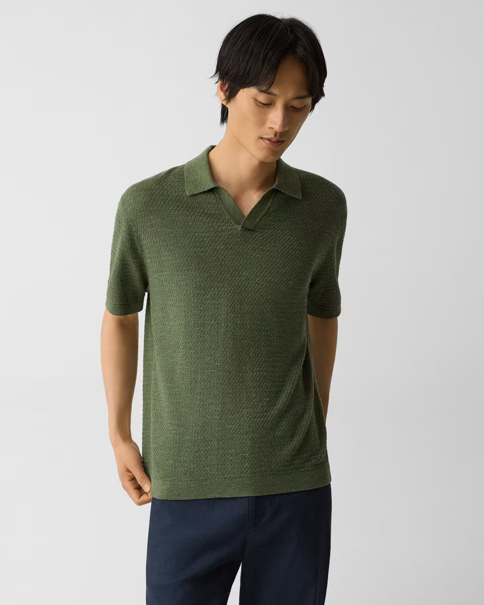 Brenan Polo Shirt in Pacific Linen