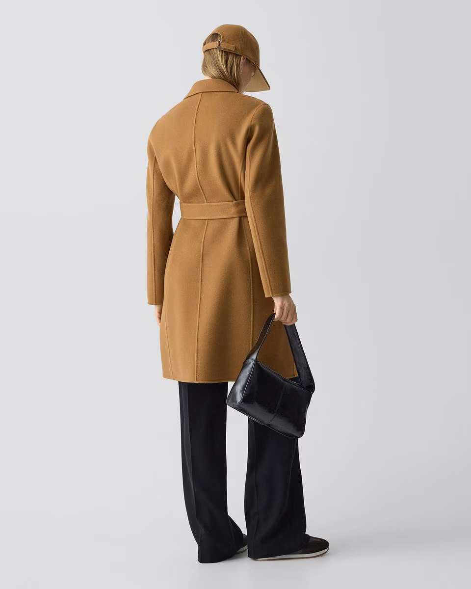 Belted Coat in Double-Face Wool-Cashmere