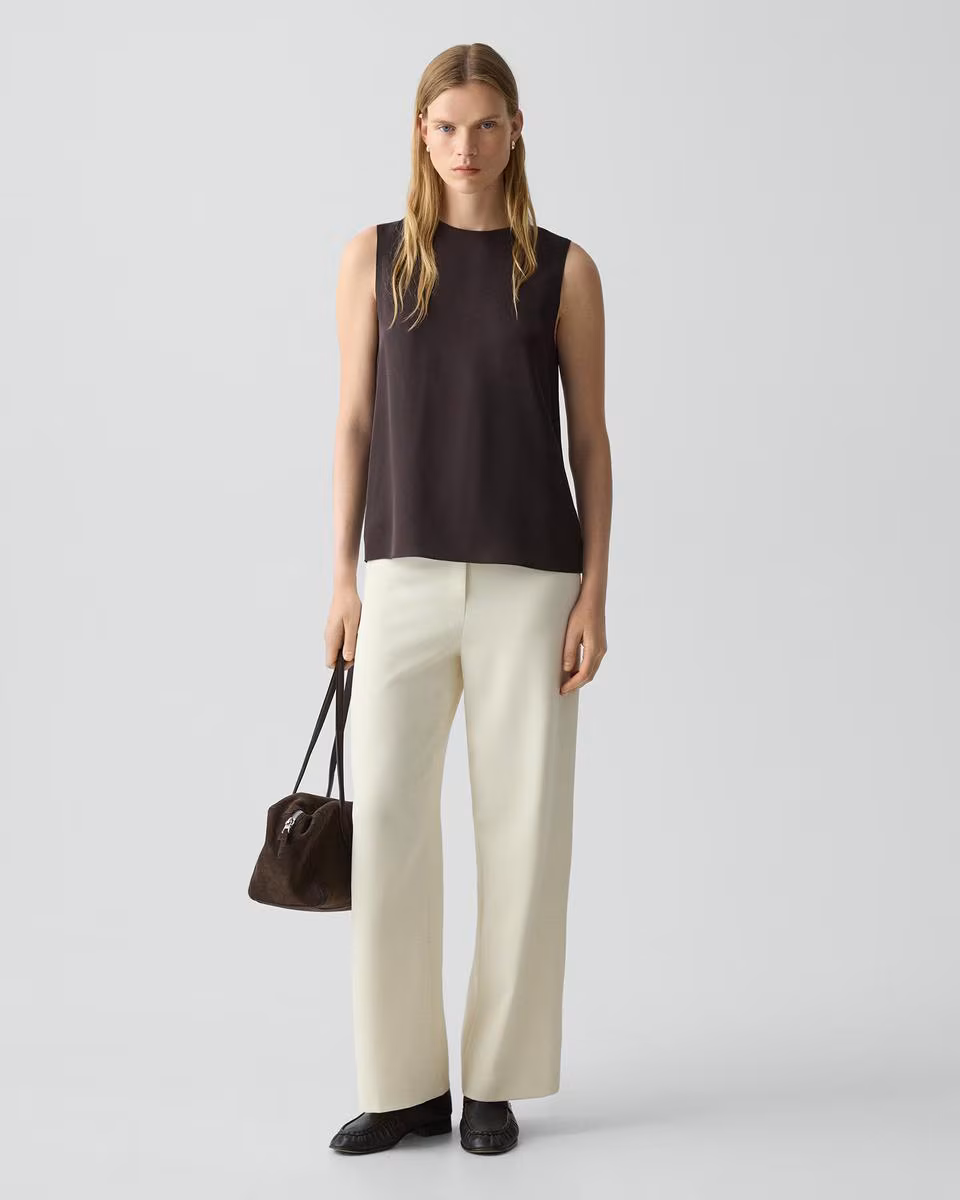 Wide-Leg Pull-On Pant in Admiral Crepe