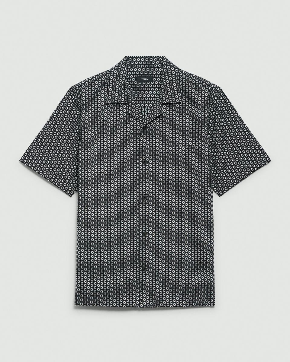 Noll Camp Shirt in Geometric Cotton