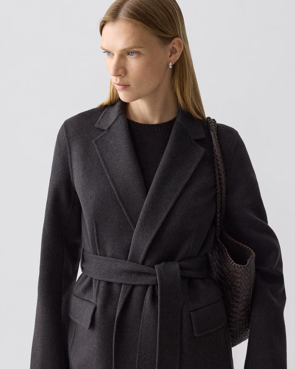 Belted Coat in Double-Face Wool-Cashmere
