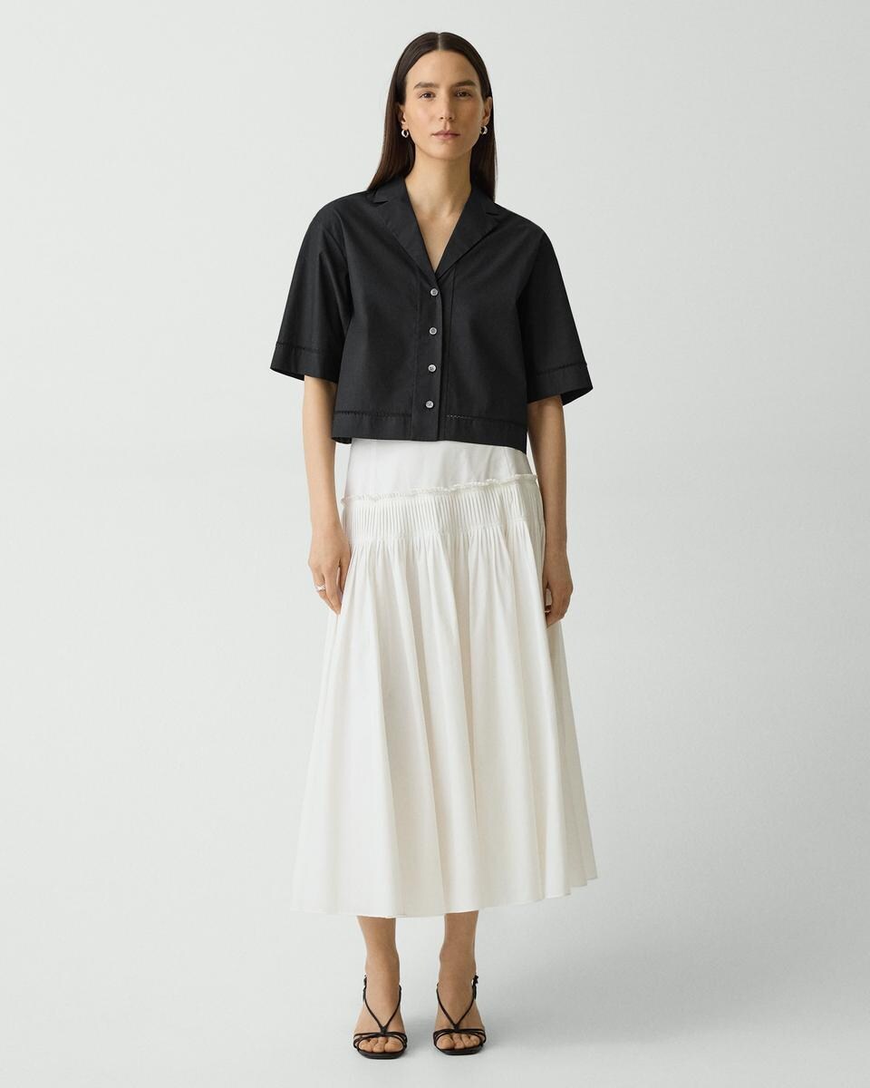 Boxy Camp Shirt in City Poplin