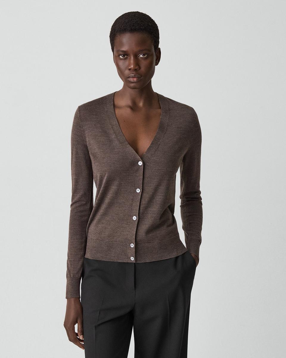 V-Neck Cardigan in Regal Wool