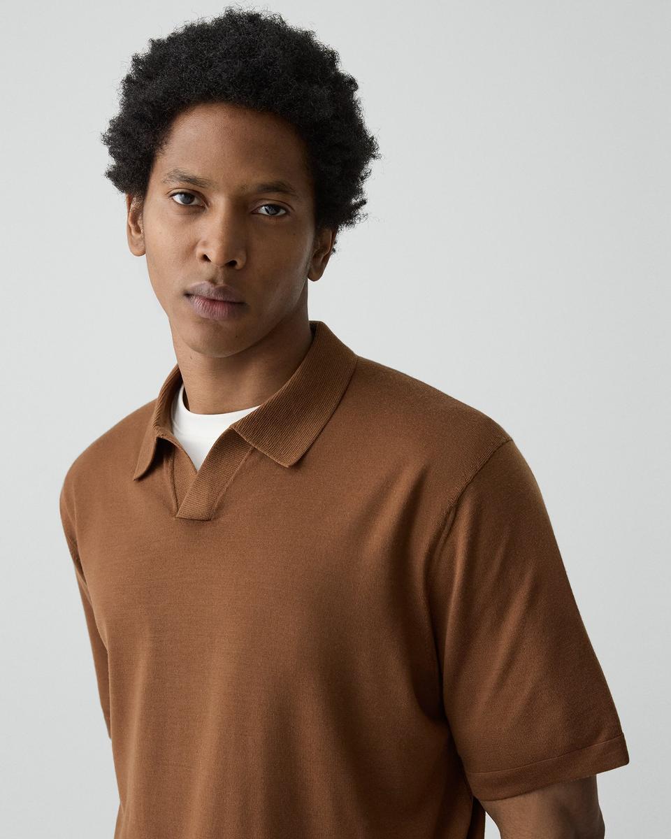 Relaxed Polo Shirt in Regal Wool