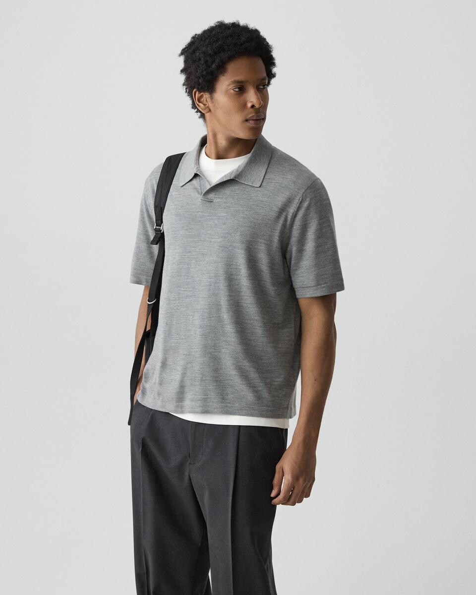 Relaxed Polo Shirt in Regal Wool