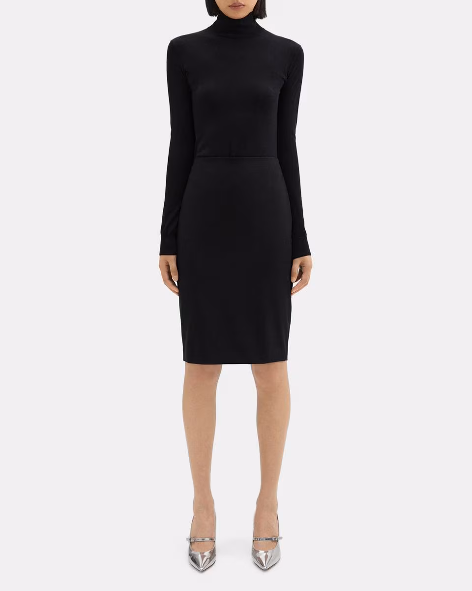 Pencil Skirt in Stretch Wool