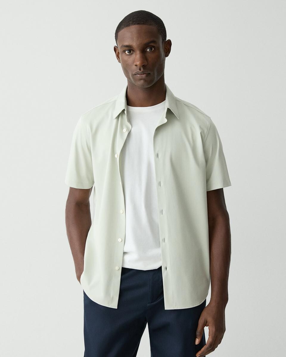 Irving Short-Sleeve Shirt in Structure Knit