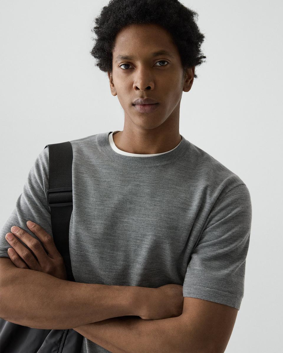 Relaxed Sweater Tee in Regal Wool