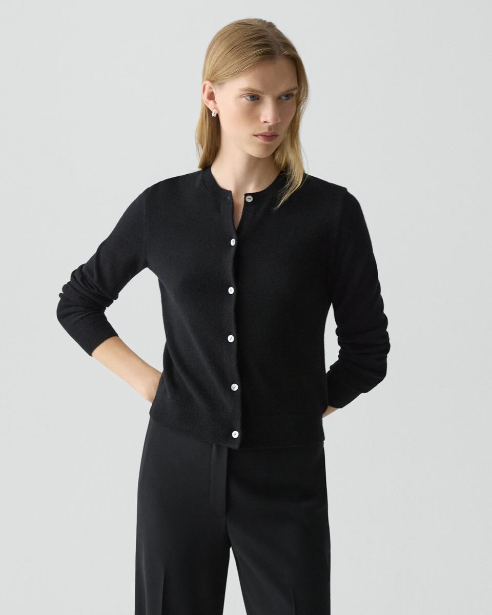 Crewneck Cardigan in Cashmere