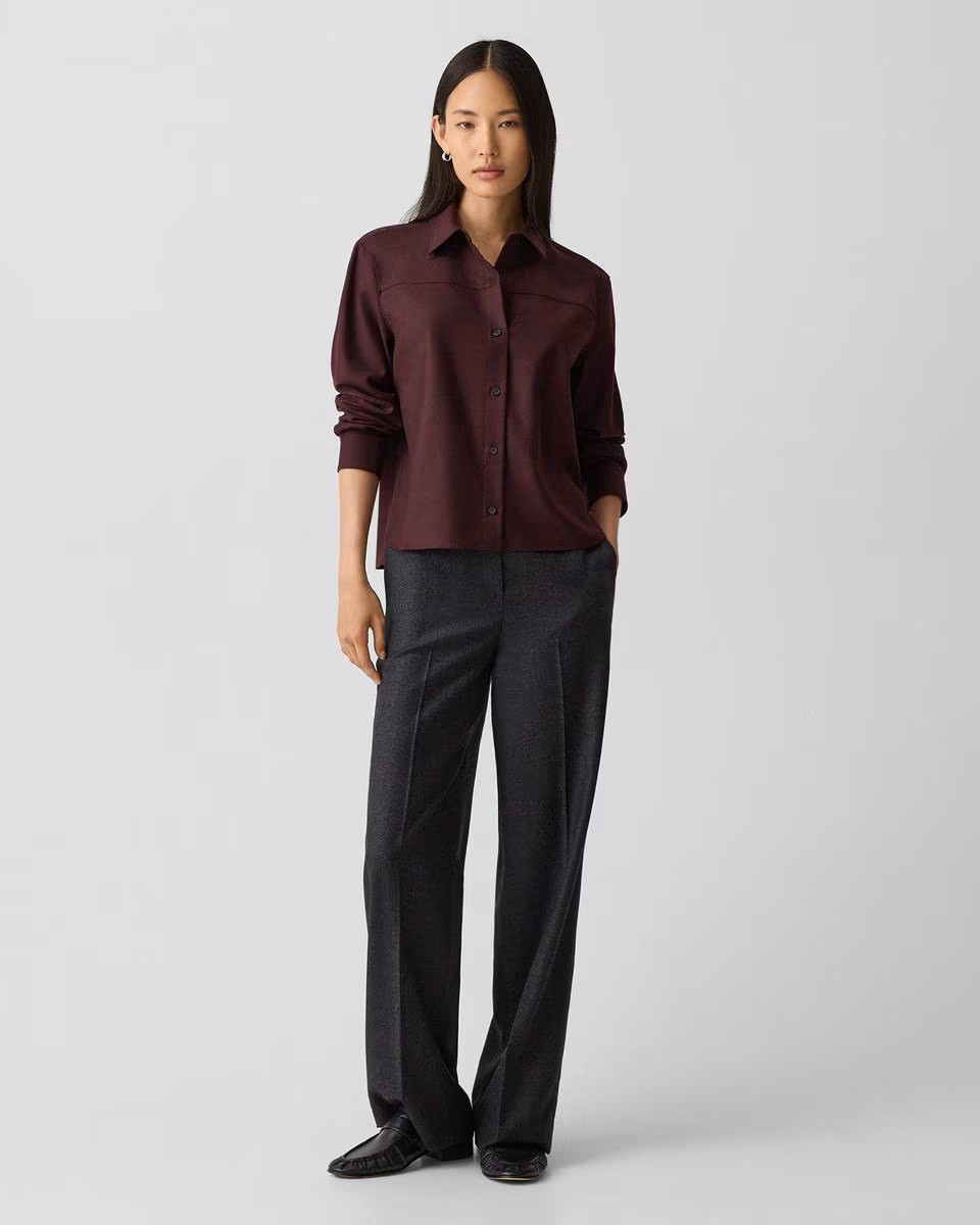 Boxy Shirt in Sleek Flannel