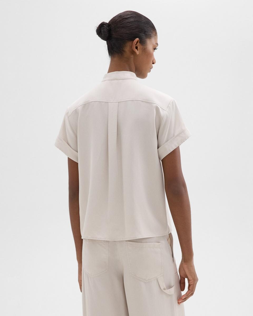 Military Shirt in Fluid Twill