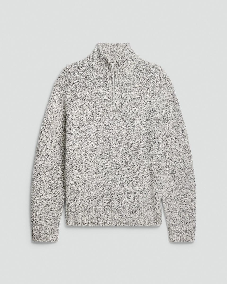 Quarter-Zip Sweater in Wool-Blend Twist