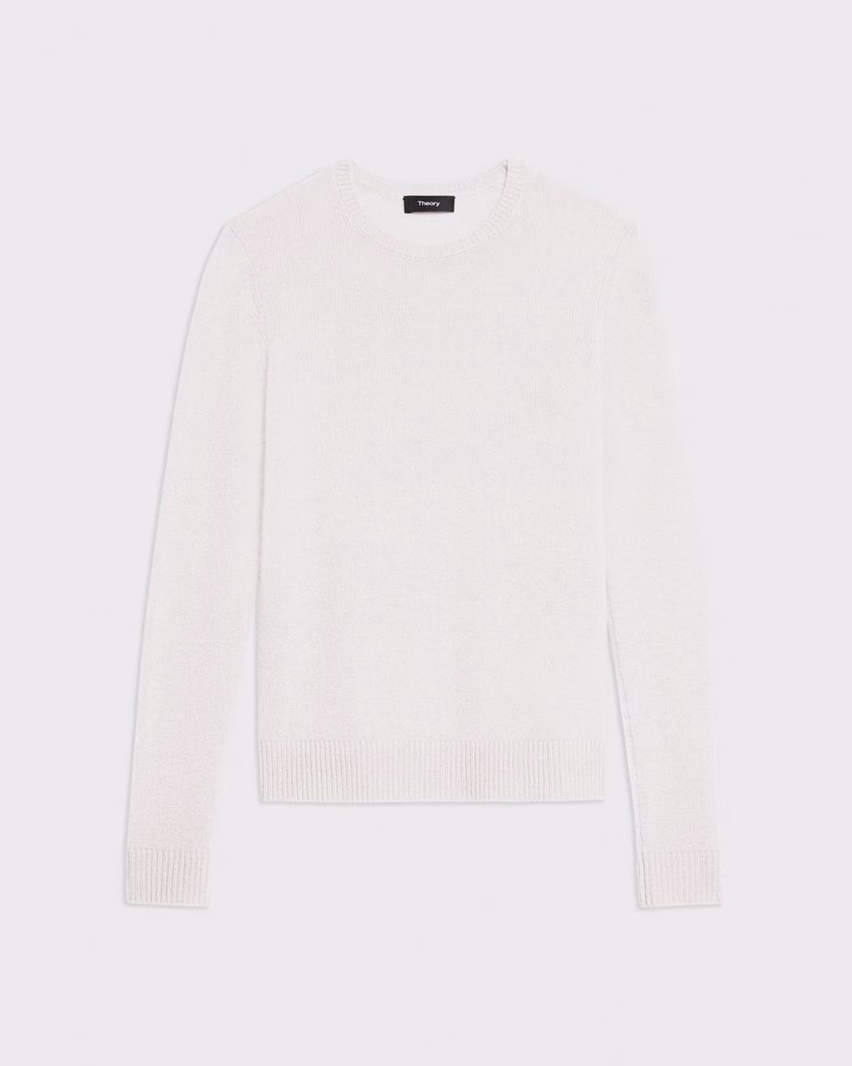 Crewneck Sweater in Feather Cashmere