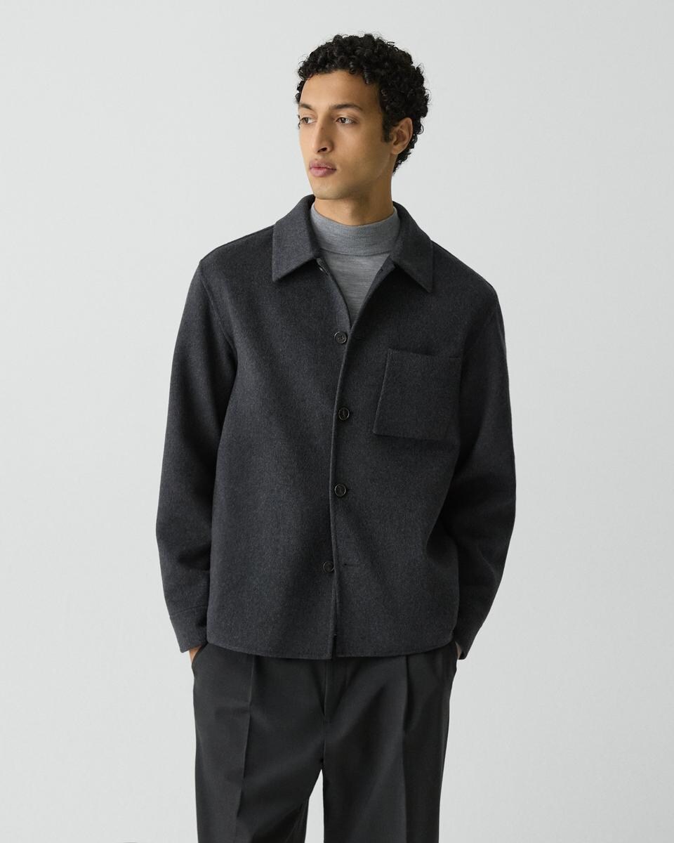 Overshirt in Double-Face Wool-Cashmere