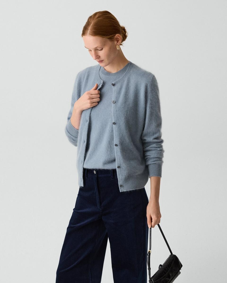 Brushed Cardigan in Airy Cashmere