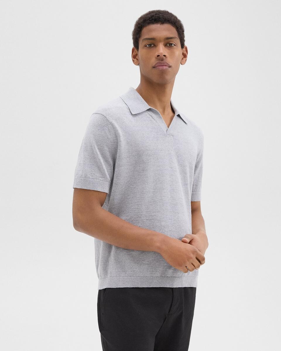 Brenan Polo Shirt in Cotton-Linen
