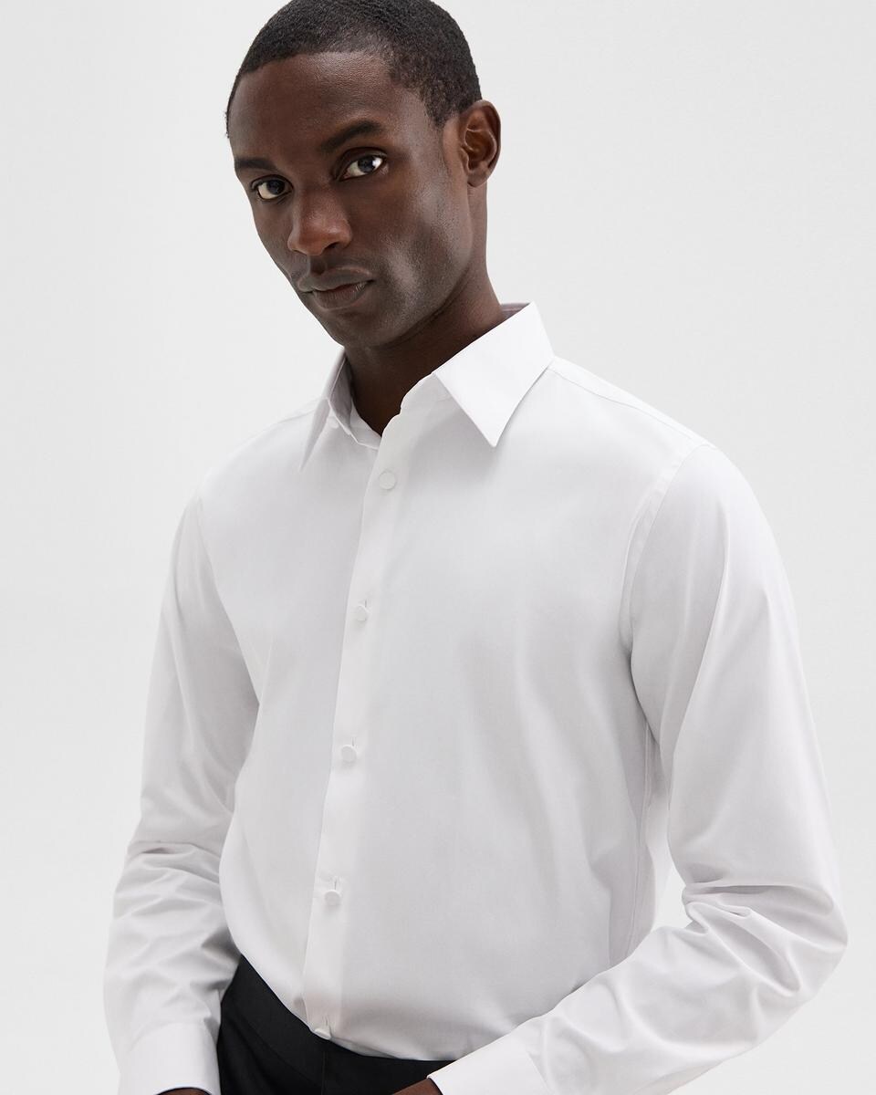 Sylvain Tuxedo Shirt in Stretch Cotton-Blend