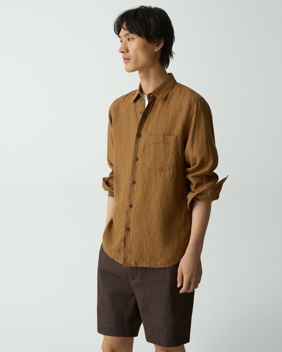Irving Shirt in Striped Linen