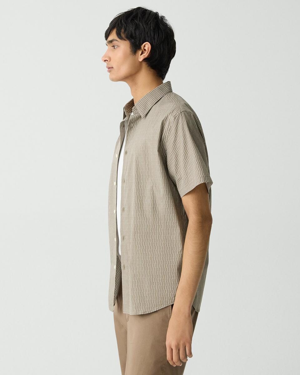 Irving Short-Sleeve Shirt in Stretch Cotton