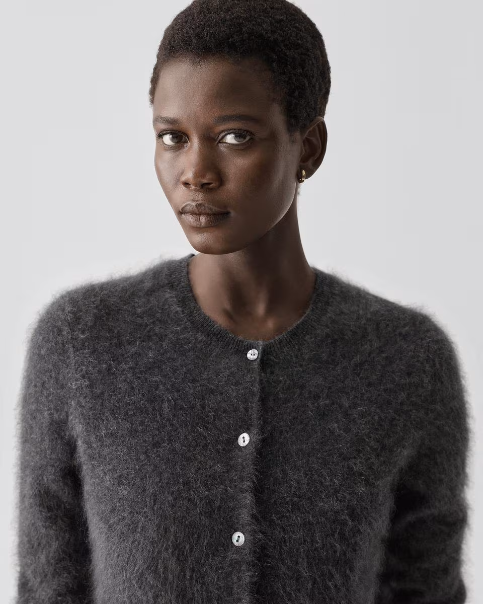 Brushed Cardigan in Airy Cashmere