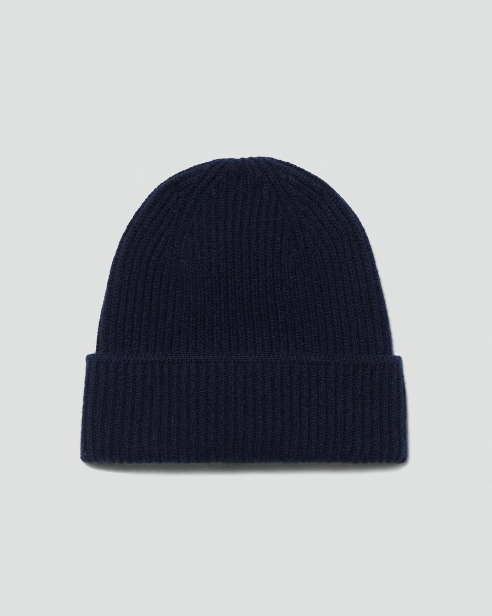 Ribbed Beanie in Cashmere